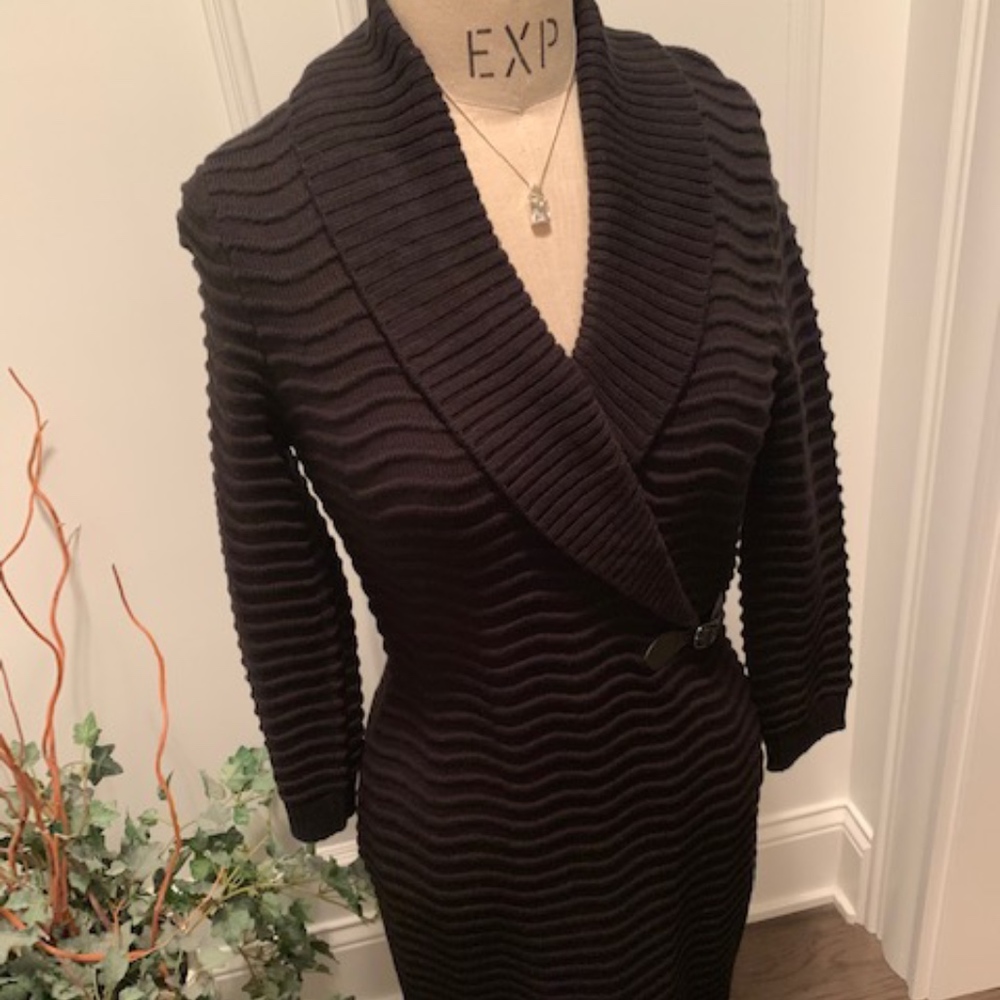Calvin Klein Women's Black Sweater Knit Dress - Picture 1 of 8
